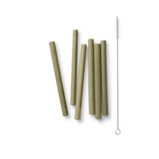Bambu Bambus Strohhalme Kurz 6 Stück