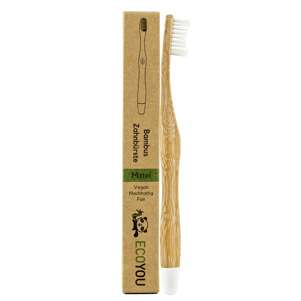 EcoYou Bambus Zahnbürste mittelweich holzgemacht