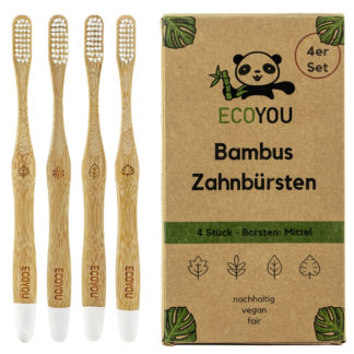 EcoYou Zahnbürste aus Bambus mittelweich