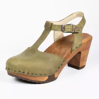 Woody Holzschuhe Carolin Grün